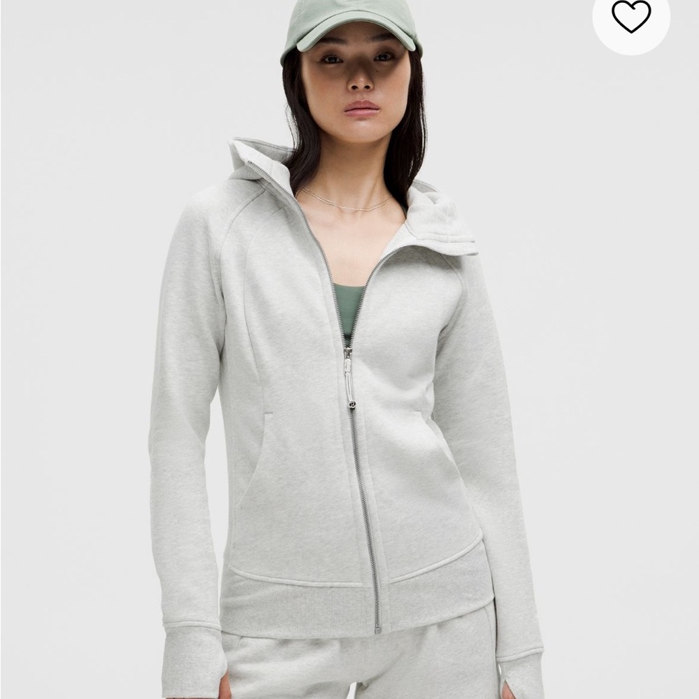 Lululemon Full-Zip Scuba Hoodie Gray with Silver